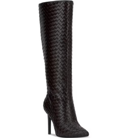 INC International Concepts Shoes - INC International Concepts Women Boots 8M Savonia Woven Knee High Stiletto Heel